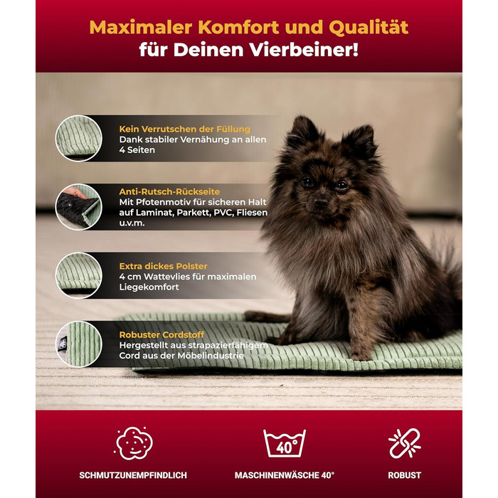 М'яка ковдра для собак XS з антиковзним покриттям – комфортний лежак для вашого улюбленця (зелений, 55x75 см)