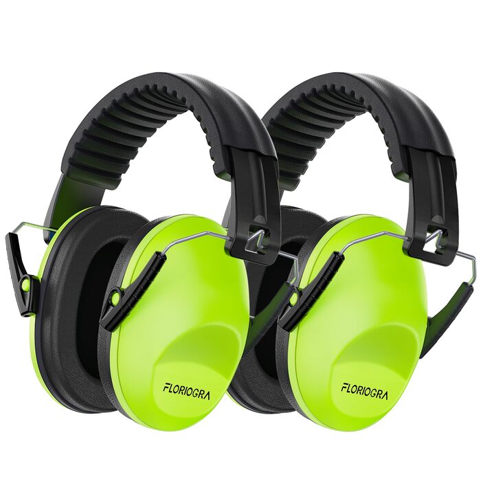 Навушники захисні дитячі Floriogra (2 шт) - капсульні, складані, для захисту слуху від шуму, зелені, 3-16 років