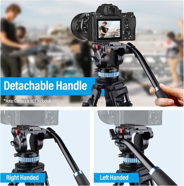 Штатив SIRUI AM-15S з плавним голівкою: професійний штатив/відеоштатив/трипод для камер, максимальне навантаження 10 кг