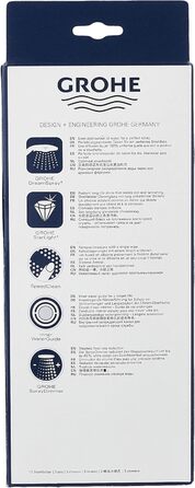 GROHE Euphoria 110 Massage Hand Shower (3 Spray Patterns, Anti-Limescale System, with Spray Dimmer), Chrome, 27221000
