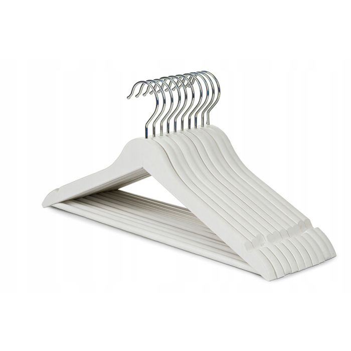 Дерев'яні вішаки Ogivo, білі, 20 шт.
