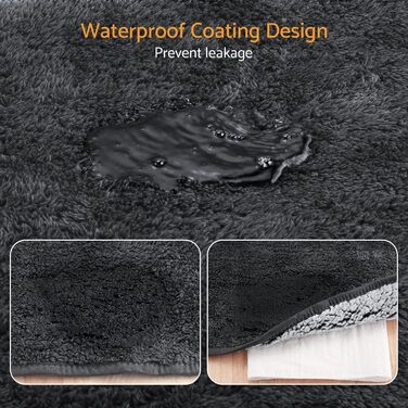 Водонепроникний коврик для собак 100x120 см - м'який, флісовий, для собак середніх порід до 16 кг, чорно-білий, підходить для вулиці та дивану