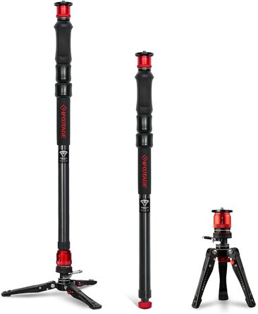 Монопод IFOOTAGE Cobra 3 C180F-P: вуглецеве волокно, 181 см, вантажопідйомність 8 кг