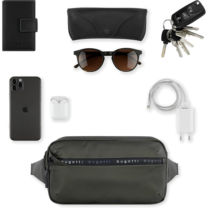 Чоловіча поясна сумка Bugatti Blanc - для подорожей, повсякденного використання та спорту (Оливковий)