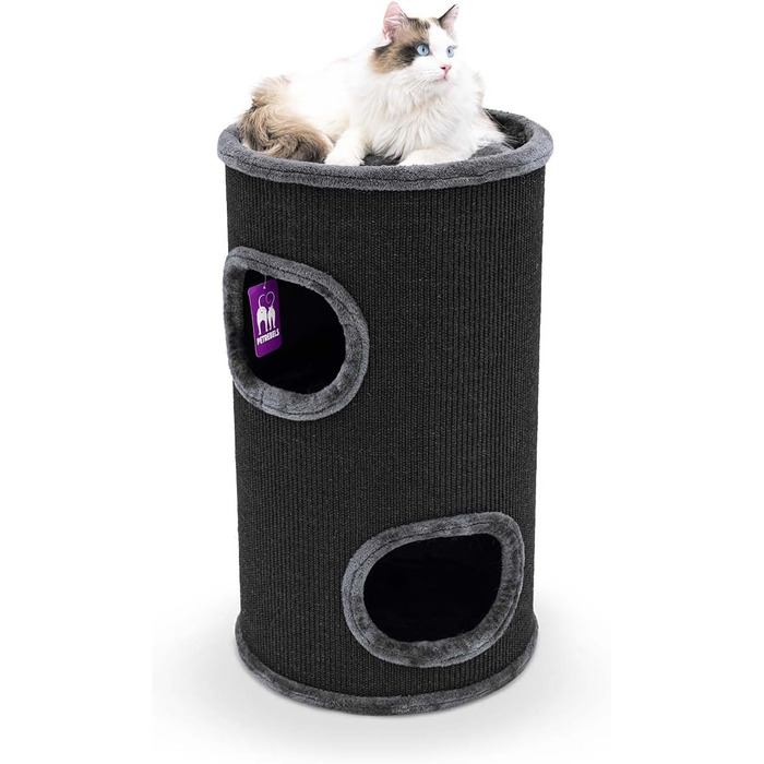 Кігтеточка Petrebels Dome, 80 см, чорна: стабільна та міцна