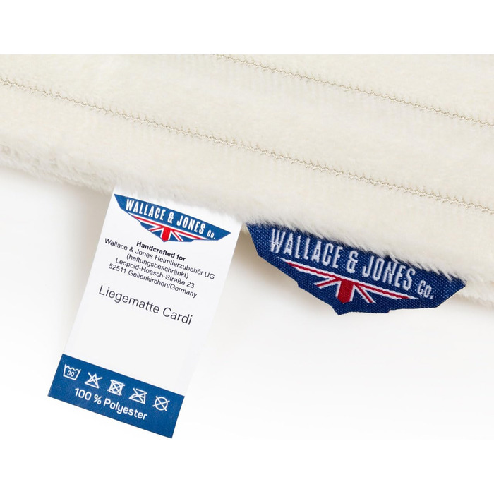 Килимок для собак Wallace & Jones Cardi, 60 x 45 см, бежевий, для маленьких собак, знімний, плюшевий