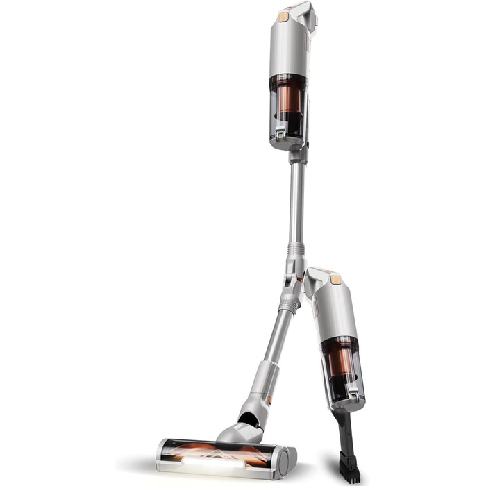 Вертикальний пилосос TurboTronic StormStick 120 Вт з ручним пилососом, фільтр MIF, 5 м кабель, 11 кПа, циклонна технологія, срібний