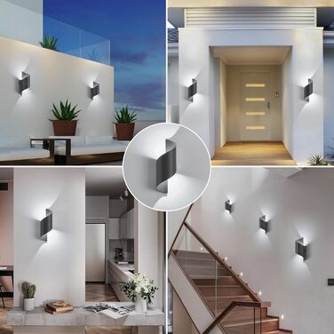 LED вуличний світильник на стіну, 10W, IP65, 3000K, теплий білий, сучасний, для саду, вітальні, спальні