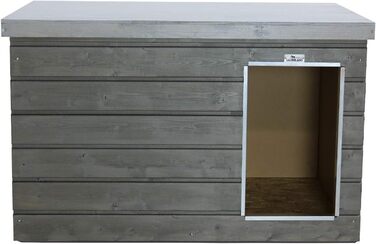 Будка для собак Sauerland, графіт/платиновий, середня, ізольована, міцна конструкція