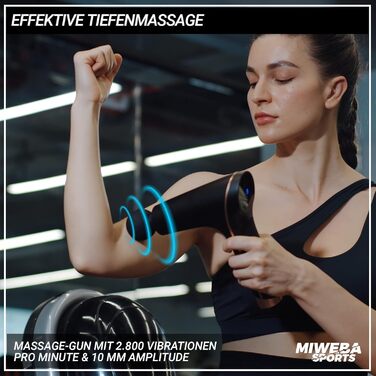 Масажер для м'язів Miweba Sports MM200 | Масажна пістолета з LCD-дисплеєм та 6 насадками