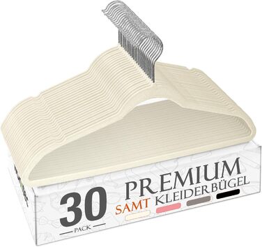 Плечики для одягу з велюру, 20 шт. - Плечики для економії місця, нековзні, міцні, 360° обертання - для сорочок, костюмів, светрів, штанів