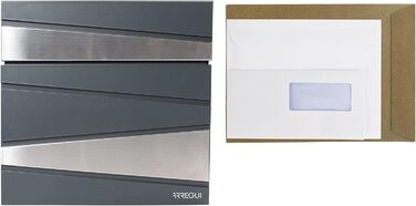 Поштовий ящик ARREGUI Armor E6905 антрацит з газетницею, сталь, розмір M (DIN A4)