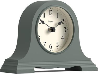 JONES CLOCKS® Speakeasy Desk Clock | Classic Napoleon Hat Design | | Contemporary classic style for desk, table, shelf or bedside table (Green)