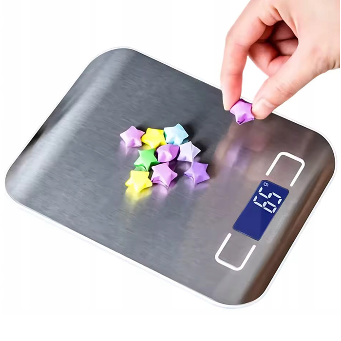 Електронні кухонні ваги високої точності 10 кг/1 г з вбудованим акумулятором та LCD-дисплеєм