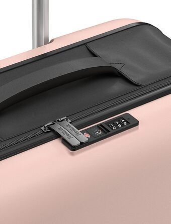 Чемодан Rollink Vega 360, чорний, 104L, 4 колеса, інноваційний замок, міцний, екологічний, для перевірки багажу