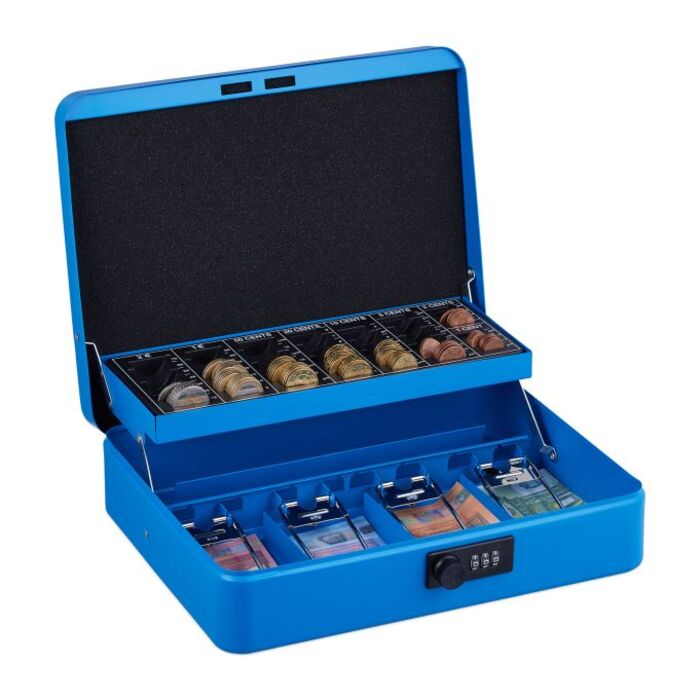 Relaxdays Cash Box Комбінація номерів Євро