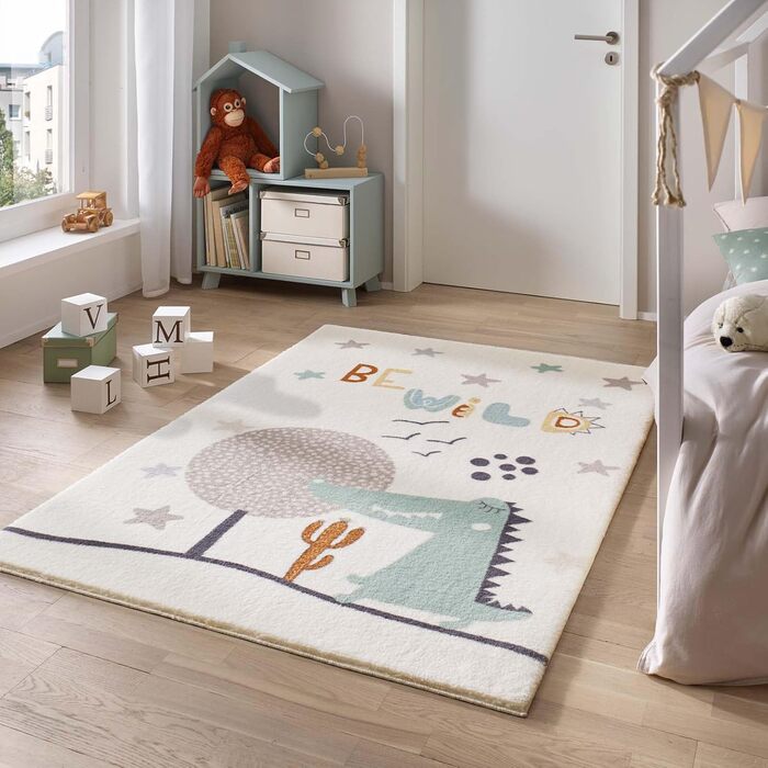 Taracarpet Rug for Children's Room, Kids' Rug and Teen Room Rug - Soft, Cozy, and Soft in Various Designs - Wild Dino 160x230 cm