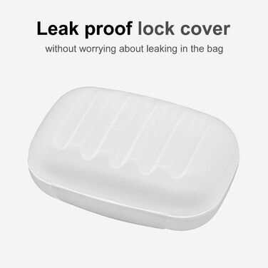 Водонепроникна мильниця для подорожей, пластикова мильниця для твердого мила, мильниця для ванної кімнати (Чорний & Прозорий, 2)