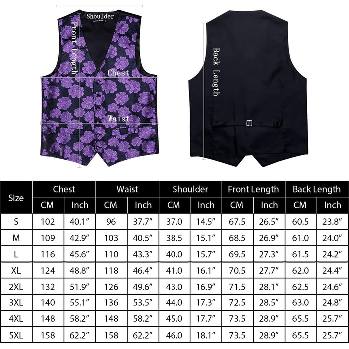 Жилет чоловічий Barry.Wang з принтом пейслі, шовковий жакард, комплект з краваткою, нагрудною хустинкою та запонками для весілля, смокінгу, прому