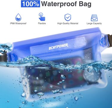 Накидка для шиї ECHTPower WPD-wasserdicht - водонепроникна, унісекс, блакитна та прозора