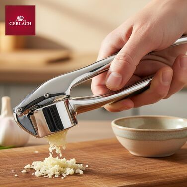 Преса для часнику Gerlach Ambiente 1760 з цинку, срібна - кухонний аксесуар