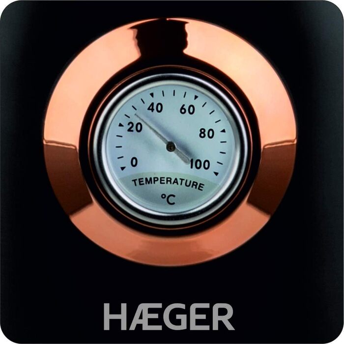 Електричний чайник Haeger EK-22B.024A Art Deco Black 1.7 л, 2200 Вт, бездротовий, поворотний на 360°