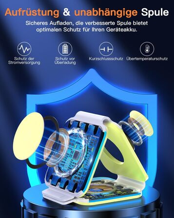 3-в-1 Бездротова зарядка для Apple Watch, iPhone та AirPods (жовта)