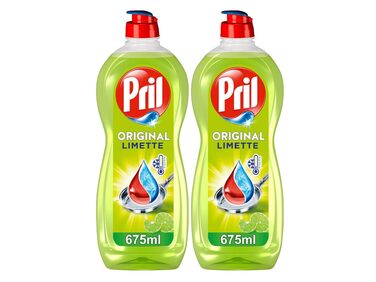 Засіб для миття посуду PRIL Original Limette, з високою жиророзчинною здатністю, свіжий аромат лайма, 675 мл (набір 12 шт)