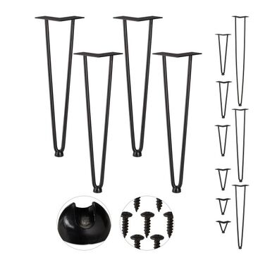Set of 4 Hairpin Legs with 2 Braces
