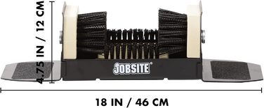JobSite Extra Wide Boot Cleaner - No Mounting Required - Weather-Resistant, Durable Document