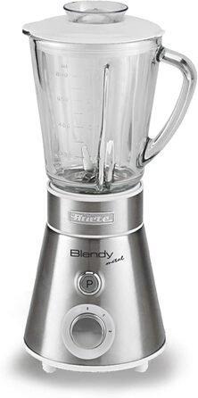 Ariete 561 Blendy Metal - Mixer with stainless steel blades - 800 ml glass jar - 2 speeds + pulse - 300 watts - Silver
