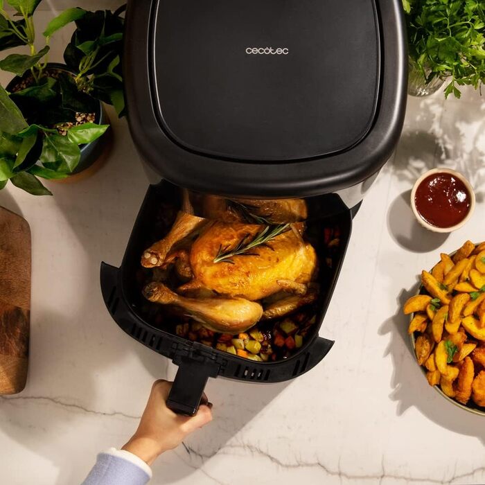 Фритюрниця без олії Cecotec Cecofry Bombastik 6000 Full, 6 л, 1700 Вт, PerfectCook, 12 режимів, чорний | з аксесуарами