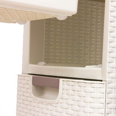 Комод CURVER STYLE з 4 шухлядами, поліпропілен, кремовий, 33x38x79 см