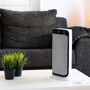 Електричний обігрівач Cecotec ReadyWarm 6250 Ceramic Sky Style: 2000 Вт, 3 режими, термостат, осциляція, захист від перекидання та перегріву, для площі до 25 м²