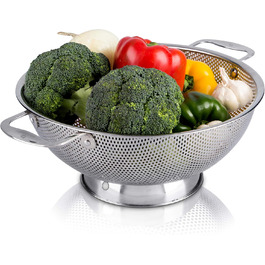 Ситечко LiveFresh з нержавіючої сталі, 4.7 л, з міцними ручками та самоопорожняючим підставкою