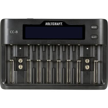 Зарядний пристрій VOLTCRAFT CC-8 для Li-Ion, LiFePO4, NiMH, NiCd акумуляторів AA, AAA, AAAA, 9V