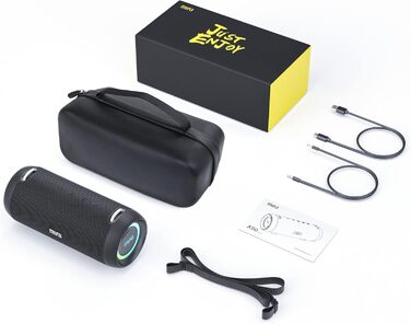 MIFA A90 Bluetooth-колонка: 60W, водонепроникність IPX7, RGB-підсвічування, 30 годин роботи, USB/Micro SD/AUX, True Wireless Stereo, з чохлом та ремінцем