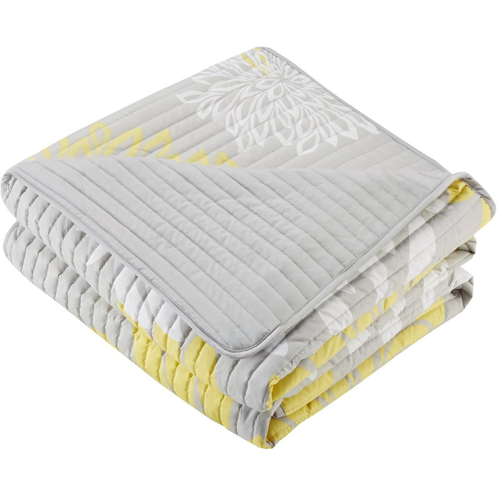 Комплект постільної білизни Comfort Spaces Enya CS14-0064, 3-частинний, квітковий принт, сірий, king size (104x90 дюймів)