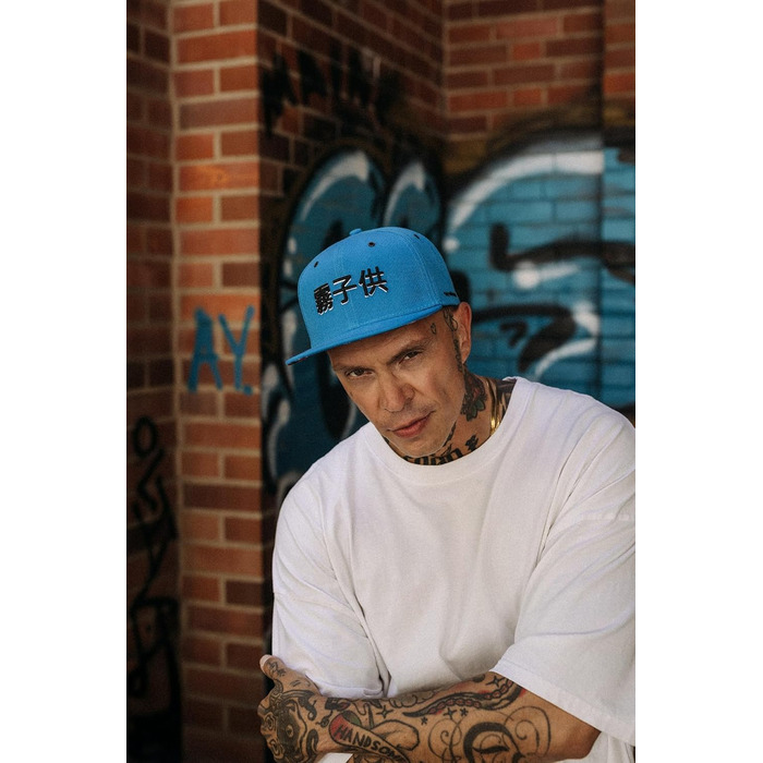 Кепка Nebelkind Snapback Cyberpunk з прямим козирком, унісекс, електрично-блакитний колір