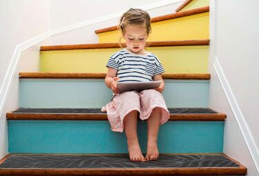 GOYLSER Non-Slip Stair Treads for Wood Stairs - 15 Piece Set (76x20cm) - Felt Self-Adhesive Indoor Stair Mats