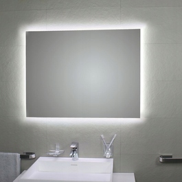 Світлове LED-дзеркало у ванну кімнату 100x40 см, прямокутне, з підсвіткою COB