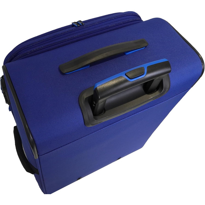 Бізнес валіза Weichschalenkoffer на 4 колесах Blue-Violet, 24'' із розширенням, TSA-замком, Breeze II, дорожня валіза для подорожей