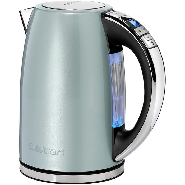 Електричний чайник Cuisinart Multi-Temp з регулюванням температури, 1.7 л, нержавіюча сталь, зелений, знімний фільтр