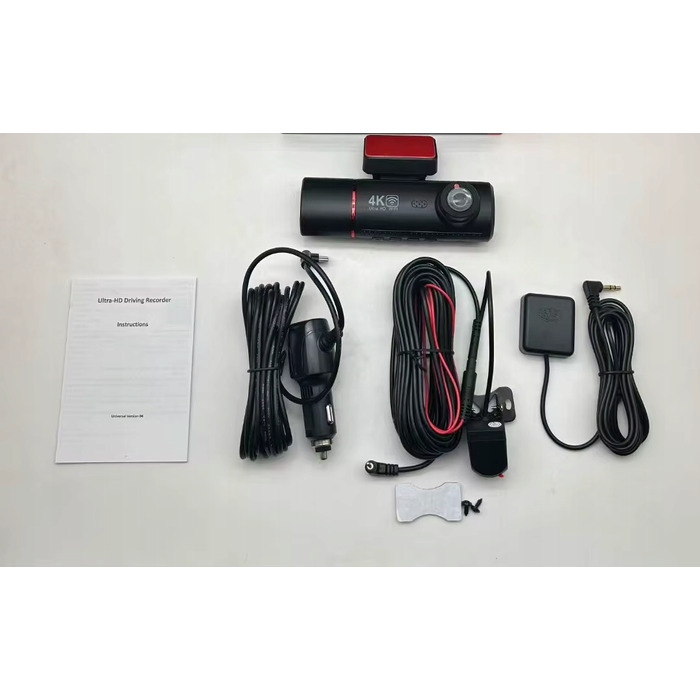 Автомобільний відеореєстратор SIM-AA-DV312 4K UHD, 170°, GPS, Wi-Fi, з акумулятором