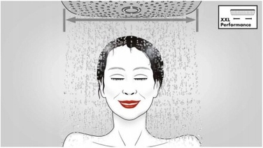Душова лійка Hansgrohe Select, срібляста, прямокутна, 1-функціональна