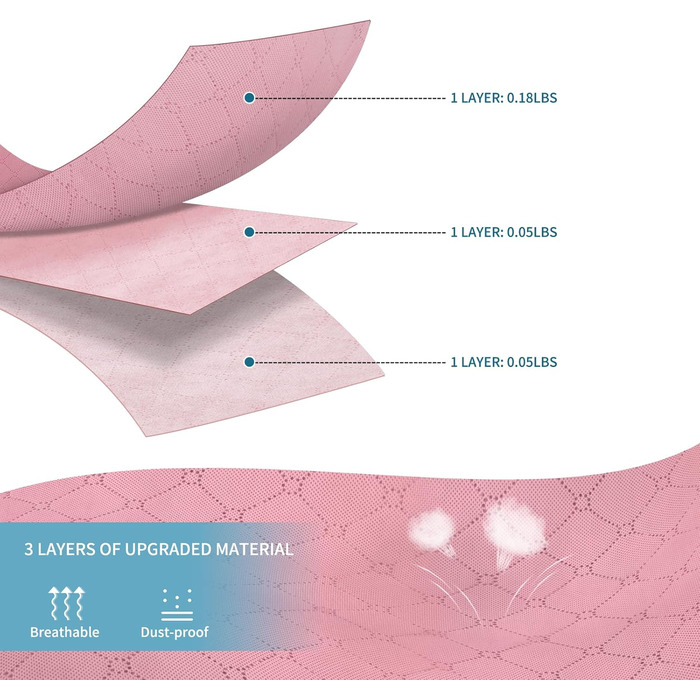 6 містких мішків для зберігання Budding Joy 90L з кришкою (рожеві) - для одягу, постільної білизни, переїзду