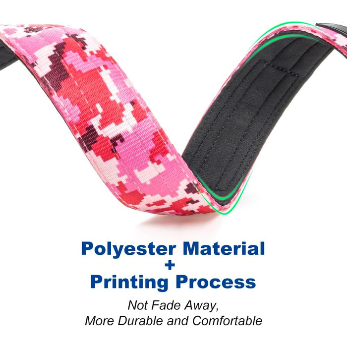 Нашийник для собак TSPRO Premium тактичний, великий, з металевою застібкою, камуфляжний синій, L (47-63.5 см)