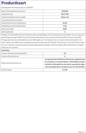 Мобільний кондиціонер MEDION E701 (7000 BTU) з виносним шлангом - 3в1 (охолодження, осушення, вентиляція), до 25м², з пультом керування, MD 37730