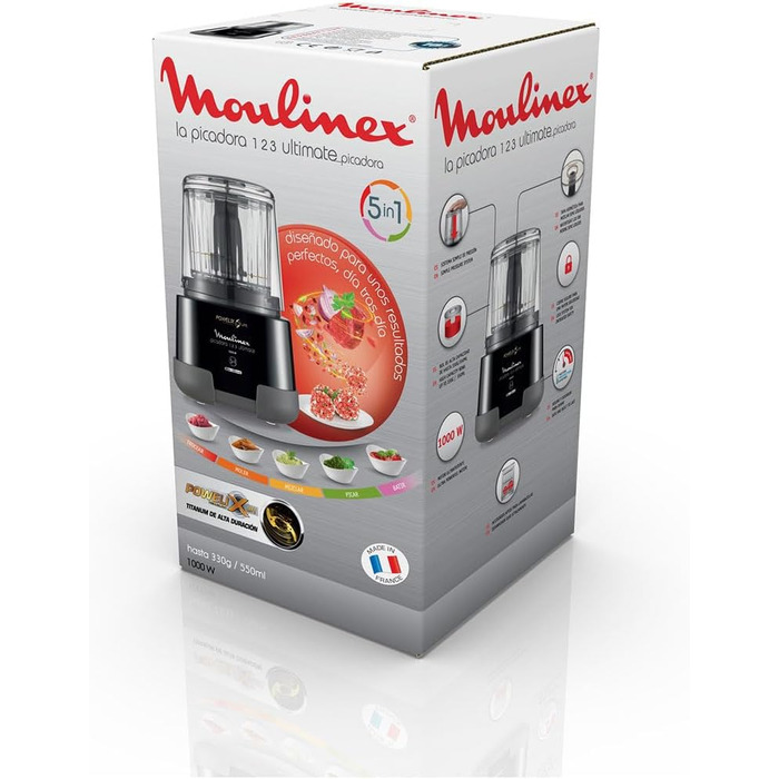 Moulineux електричний подрібнювач чорного кольору