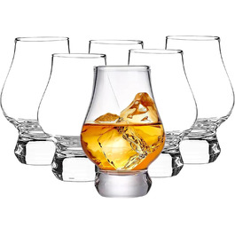 Набір склянок для віскі 6 шт. | Склянка для віскі 200 мл | Елегантні склянки для віскі з кришталевого скла | Склянки для віскі з скла, придатні для миття в посудомийній машині | Ідея подарунка для чоловіків